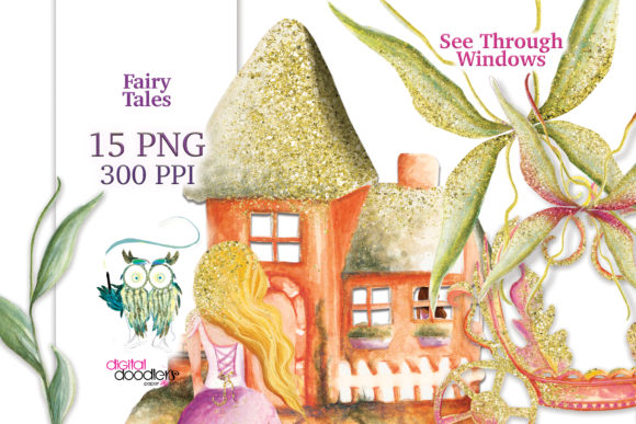Fairy Tales Watercolor Graphics and Illustrations