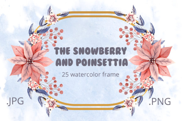 The Snowberry and Poinsettia. Illustrations