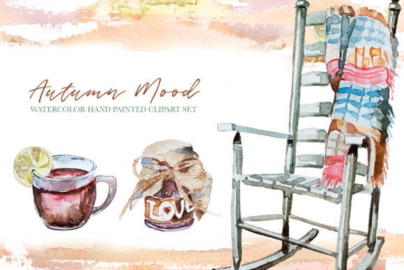 Watercolor Autumn Mood Clipart Set