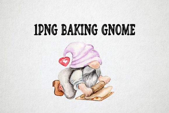 Watercolor Baking Gnome Illustrations