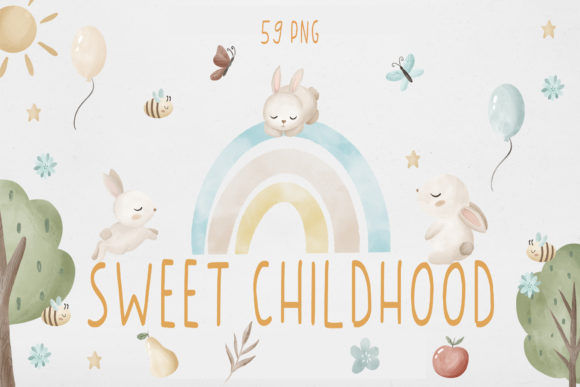 Watercolor Bunny Clipart PNG, Rabbit PNG
