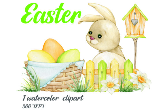 Watercolor Clipart, Easter Clip Art Illustrations