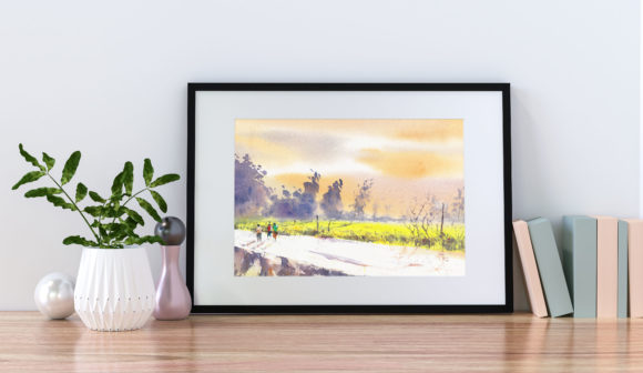 Watercolor Landscape Painting and Illustrations