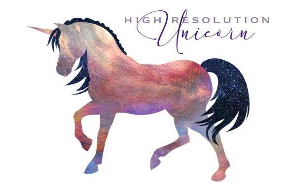 Watercolor Texture Cute Unicorn Clip Art