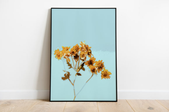 Yellow Flower Poster Watercolor Illustrations